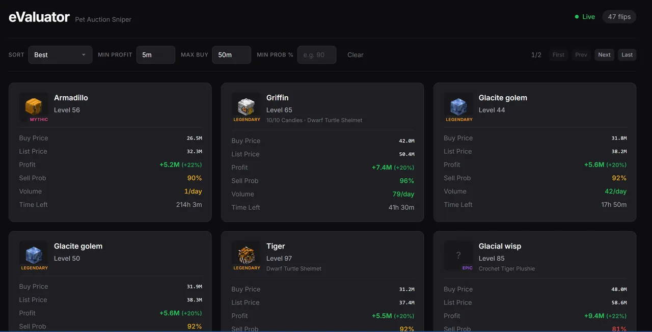 eValuator interface