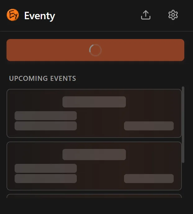 Eventy loading screen