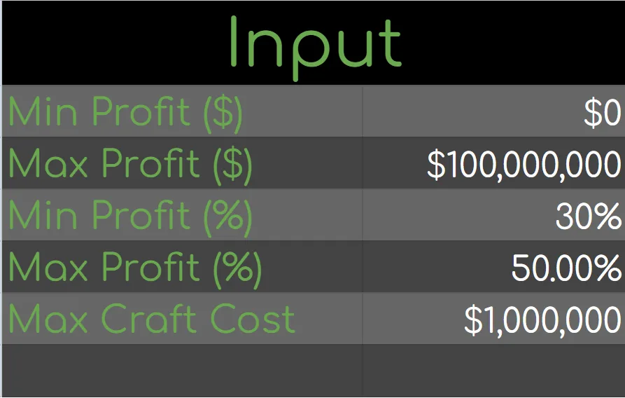 EventSheet input page