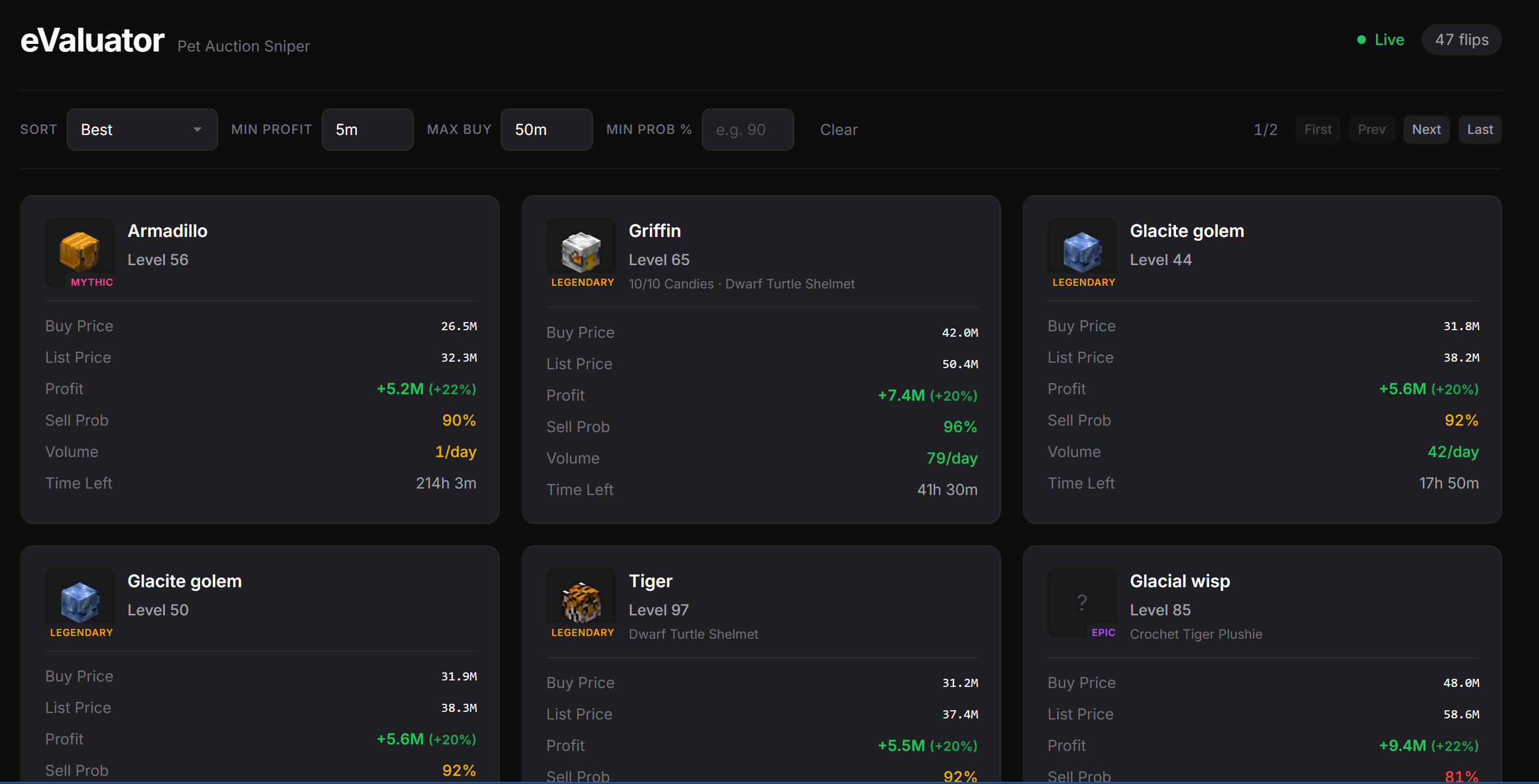 eValuator interface