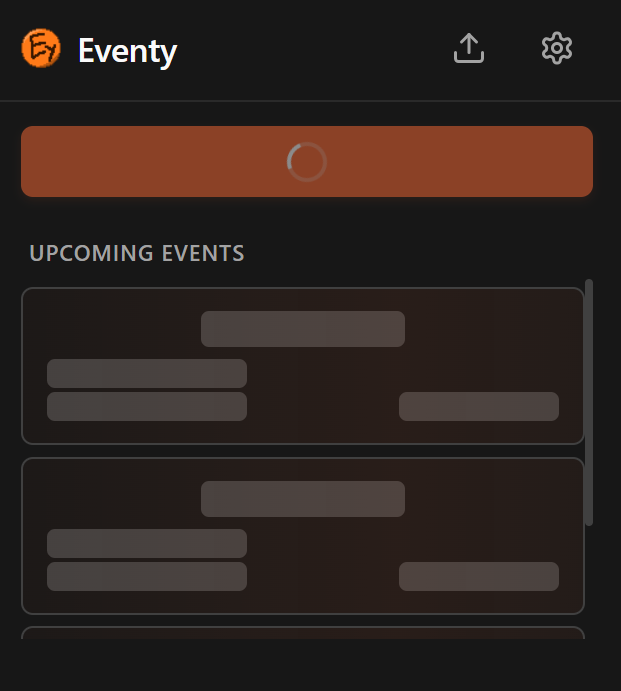 Eventy loading screen