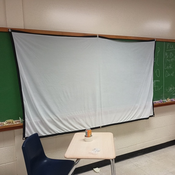 Projector setup on the wall